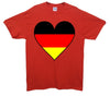 Germany Flag Heart Printed T-Shirt - Mr Wings Emporium 