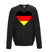 Germany Flag Heart Printed Sweatshirt - Mr Wings Emporium 