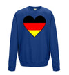 Germany Flag Heart Printed Sweatshirt - Mr Wings Emporium 