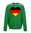 Germany Flag Heart Printed Sweatshirt - Mr Wings Emporium 