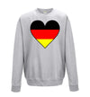 Germany Flag Heart Printed Sweatshirt - Mr Wings Emporium 