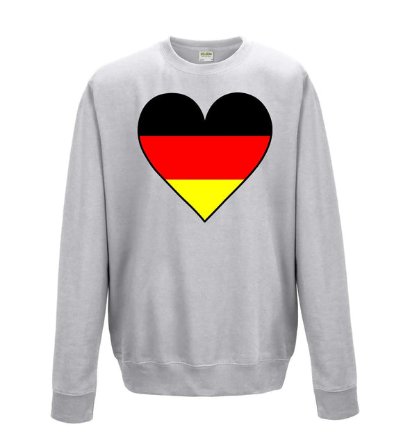Germany Flag Heart Printed Sweatshirt - Mr Wings Emporium 