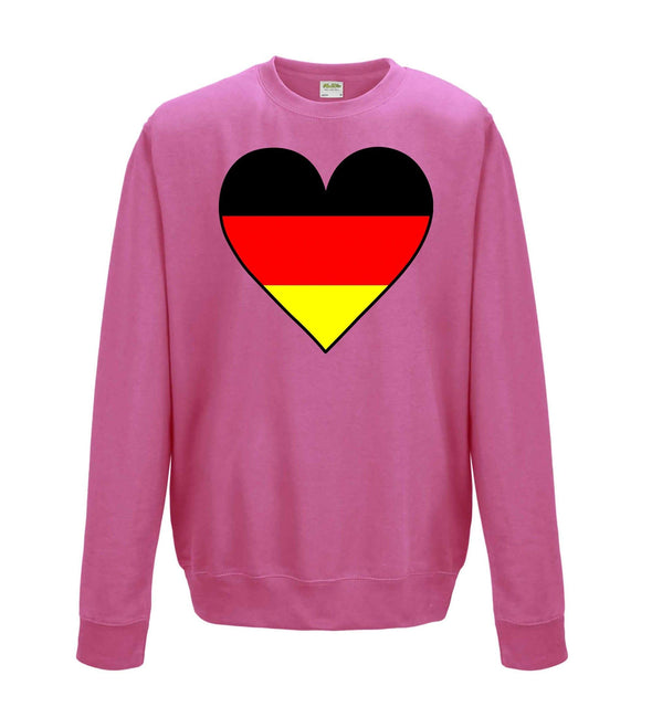 Germany Flag Heart Printed Sweatshirt - Mr Wings Emporium 