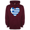 Greece Flag Heart Printed Hoodie - Mr Wings Emporium 