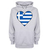 Greece Flag Heart Printed Hoodie - Mr Wings Emporium 