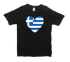 Greece Flag Heart Printed T-Shirt - Mr Wings Emporium 