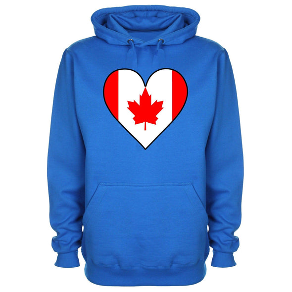 Canada Flag Heart Printed Hoodie - Mr Wings Emporium 