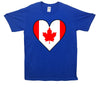 Canada Flag Heart Printed T-Shirt - Mr Wings Emporium 