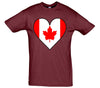 Canada Flag Heart Printed T-Shirt - Mr Wings Emporium 