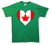 Canada Flag Heart Printed T-Shirt - Mr Wings Emporium 