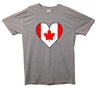 Canada Flag Heart Printed T-Shirt - Mr Wings Emporium 