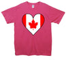 Canada Flag Heart Printed T-Shirt - Mr Wings Emporium 