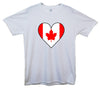 Canada Flag Heart Printed T-Shirt - Mr Wings Emporium 