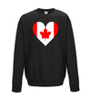 Canada Flag Heart Printed Sweatshirt - Mr Wings Emporium 