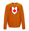 Canada Flag Heart Printed Sweatshirt - Mr Wings Emporium 