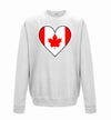 Canada Flag Heart Printed Sweatshirt - Mr Wings Emporium 