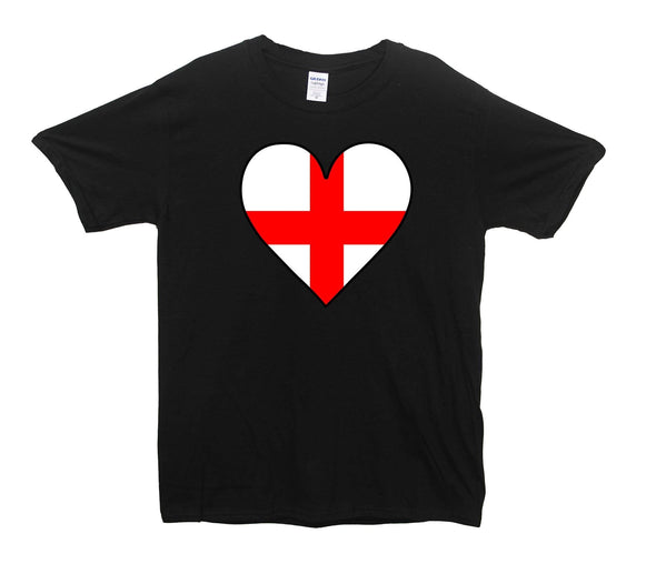 England Flag Heart Printed T-Shirt - Mr Wings Emporium 