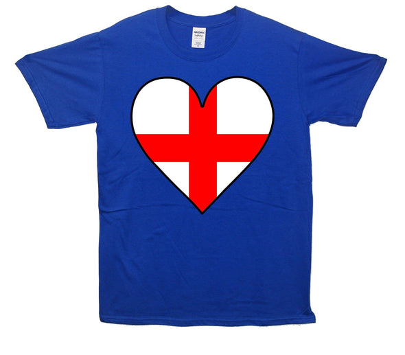 England Flag Heart Printed T-Shirt - Mr Wings Emporium 