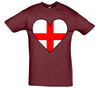 England Flag Heart Printed T-Shirt - Mr Wings Emporium 