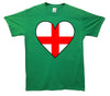 England Flag Heart Printed T-Shirt - Mr Wings Emporium 