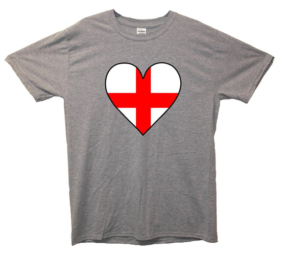 England Flag Heart Printed T-Shirt - Mr Wings Emporium 