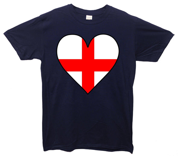 England Flag Heart Printed T-Shirt - Mr Wings Emporium 
