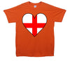 England Flag Heart Printed T-Shirt - Mr Wings Emporium 
