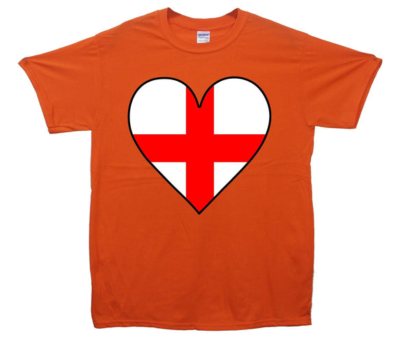 England Flag Heart Printed T-Shirt - Mr Wings Emporium 