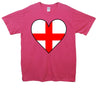 England Flag Heart Printed T-Shirt - Mr Wings Emporium 
