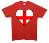 England Flag Heart Printed T-Shirt - Mr Wings Emporium 