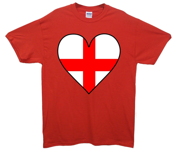 England Flag Heart Printed T-Shirt - Mr Wings Emporium 