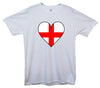 England Flag Heart Printed T-Shirt - Mr Wings Emporium 