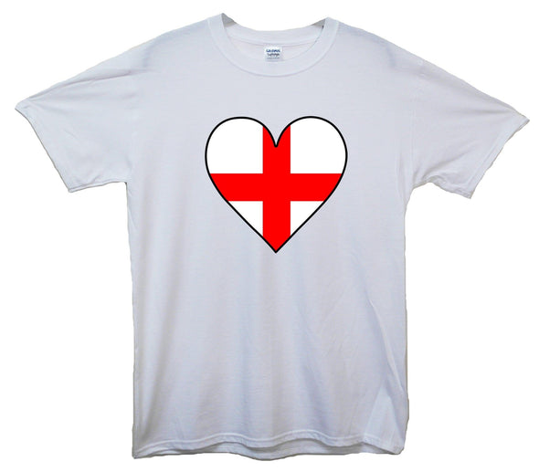 England Flag Heart Printed T-Shirt - Mr Wings Emporium 