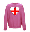 England Flag Heart Printed Sweatshirt - Mr Wings Emporium 