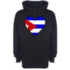 Cuba Flag Heart Printed Hoodie - Mr Wings Emporium 