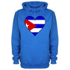 Cuba Flag Heart Printed Hoodie - Mr Wings Emporium 