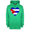 Cuba Flag Heart Printed Hoodie - Mr Wings Emporium 