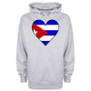 Cuba Flag Heart Printed Hoodie - Mr Wings Emporium 