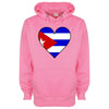 Cuba Flag Heart Printed Hoodie - Mr Wings Emporium 