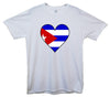 Cuba Flag Heart Printed T-Shirt - Mr Wings Emporium 