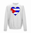 Cuba Flag Heart Printed Sweatshirt - Mr Wings Emporium 