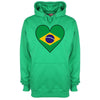 Brazil Flag Heart Printed Hoodie - Mr Wings Emporium 