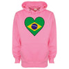 Brazil Flag Heart Printed Hoodie - Mr Wings Emporium 