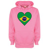 Brazil Flag Heart Printed Hoodie - Mr Wings Emporium 