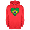 Brazil Flag Heart Printed Hoodie - Mr Wings Emporium 