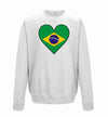 Brazil Flag Heart Printed Sweatshirt - Mr Wings Emporium 