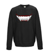 Dracula Vampire Teeth Printed Sweatshirt - Mr Wings Emporium 