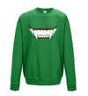 Dracula Vampire Teeth Printed Sweatshirt - Mr Wings Emporium 