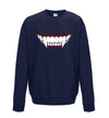 Dracula Vampire Teeth Printed Sweatshirt - Mr Wings Emporium 