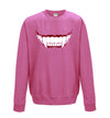 Dracula Vampire Teeth Printed Sweatshirt - Mr Wings Emporium 